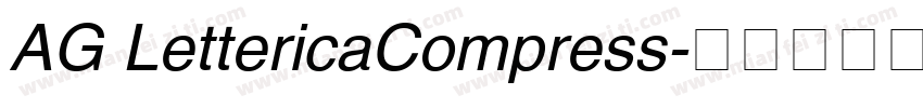 AG LettericaCompress字体转换